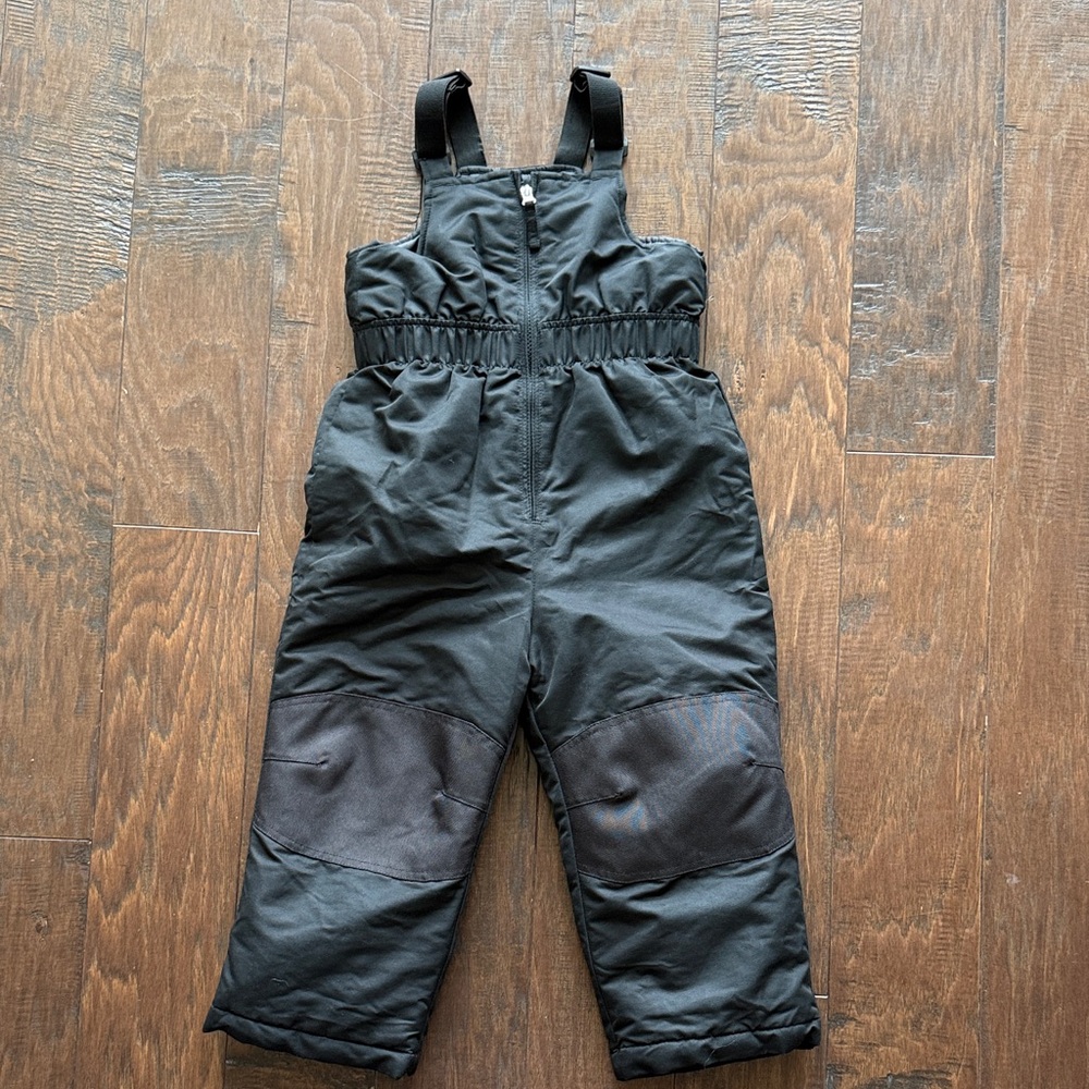 Kids Black Snow Bib Overalls